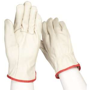 West Chester 990 Leather Glove, Shirred Elastic Wrist Cuff, 9 Length 