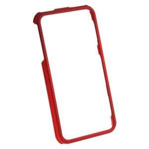   Rubberized Red Snap On Cover for Apple iPhone 4 
