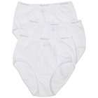 Fruit of the Loom Womens Classic White 3 Pack Briefs, White, 7