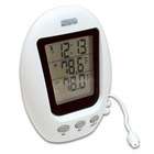 MaxiAids Indoor Outdoor Tri View Thermometer with Clock (709053)