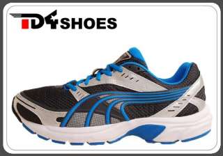 Puma Axis Black Mesh Silver Blue 2011 New Classic Mens Running Shoes 