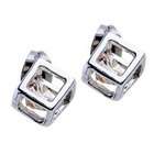 Pugster Crystal Cube Earrings Sterling Silver Jewelry Cz