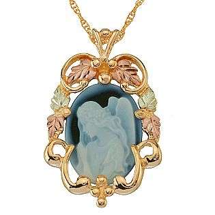 Angel Agate Cameo Pendant  Black Hills Gold Jewelry Gemstones Pendants 