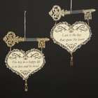 KSA Pack of 6 Key and Heart Love Is the Key Sentiment Christmas 