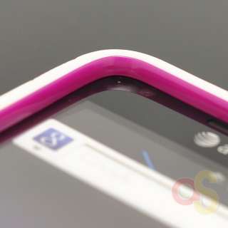Samsung Galaxy S2 Skyrocket I727 White Purple Hybrid Case Cover+Screen 
