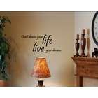   your life   live your dreams Vinyl wall quotes and sayings decals