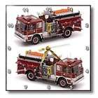 3dRose LLC Trucks   Fire Truck   Wall Clocks