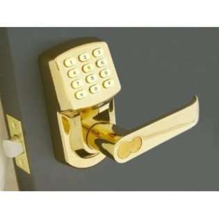 Anaconda Electronic Keyless Door Lock Set   Bright Brass (Right Handed 