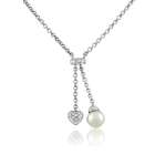 Bling Jewelry Inspired by Designer Sterling Silver CZ Freshwater Pearl 