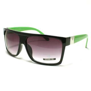   TOP Squared Retro Fashion Sunglasses Oversized Black GREEN Mob Style