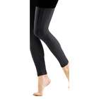 Luxury Divas BLACK CABLE KNIT TWIST FOOTLESS STRETCH TIGHTS