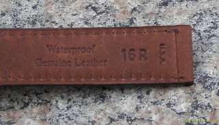 16mm Vintage HAMILTON Watch Band BROWN Genuine Leather Strap Made in 