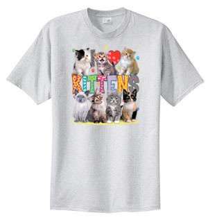 Love Kittens Cat Collage T Shirt  S  6x  Choose Color  