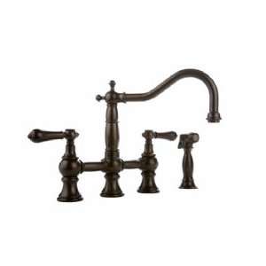Graff Bridge Kitchen Faucet W/ Side Spray & Metal Lever Handles G 4845 