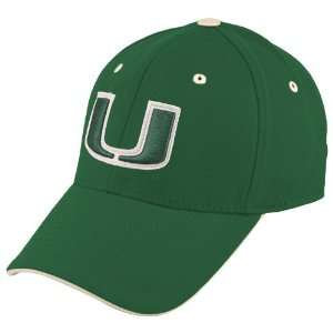   the World Miami Hurricanes Green Heritage 1Fit Hat