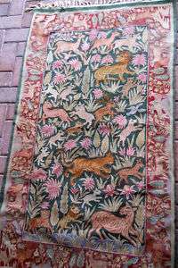 Unusual Area Rug depicting animals in a jungle REDUCED   
