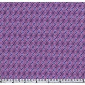   Alpha Buddies Argyle Purple Fabric By The Yard Arts, Crafts & Sewing