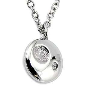   Circle Pendant with CZ on 17 Inch Link Chain West Coast Jewelry