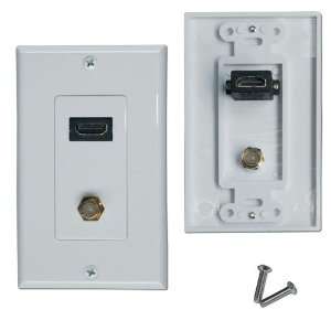  Premium HDMI and Coax cable wall plate Electronics