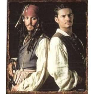   the Caribbean Jack Sparrow And Will Turner Micro Raschel Throw Blanket