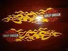 harley davidson pair small yellow flames window windshi eld decals