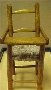 Small Doll High Chair Wicker Woven Seat/Wood  8981C  