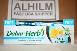 BEST HERBAL NATURAL Dabur WHITENING Toothpaste 150g SALT & LEMON FREE 