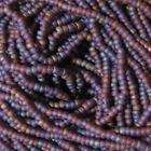 11 0 HANK FROSTED RED GRAPE SILK MATTE SEED BEADS  