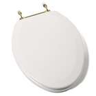 Comfort Seats Deluxe Molded Round Toilet Seat in White   Hinge Finish 