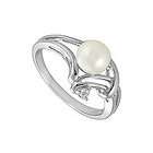 finejewelryvault cultured pearl and diamond ring 14k white gold 0