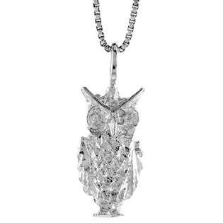 Sterling Silver Marcasite Owl Pendant  Jewelry Sterling Silver 