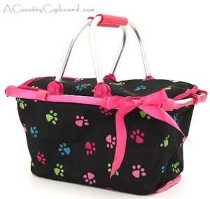 INSULATED cooler/MARKET TOTE w/cover~FLIP FLOPS~PAWS  