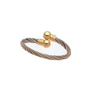 com Unisex Stainless Gold Silver Tone Braided Wire Magnetic Bracelet 