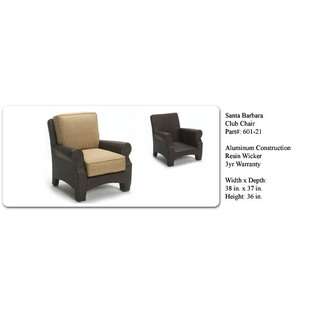 SW Santa Barbara Club Chair in Dark Brown Finish 