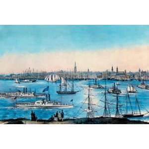  New York Harbor View 24X36 Giclee Paper