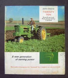 John Deere 2010 Row Crop Tractors Brochure   1961  