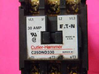 Cutler Hammer C25DND325 Contactor, 25 Amp, 3 Pole  