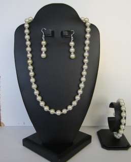 GLASS PEARL 4 PIECE JEWELRY SETS JUST GORGEOUS  