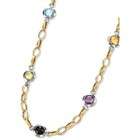  Jewelry   14k Gold Blue Topaz, Amethyst, Garnet & Citrine Necklace 18