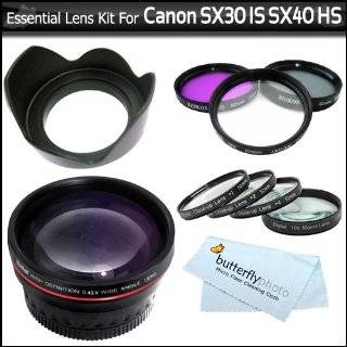 Essential Lens Kit For The Canon SX30IS SX30 IS SX40HS SX40 HS Digital 