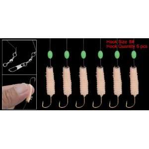  Como 6 Branches Design Fish Lure Bait Luminous Beads Hooks 