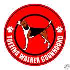 treeing walker coonhound 5 dog sticker 