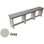 Confer Plastics Leisure Accents Patio Bench   36 Length   Gray