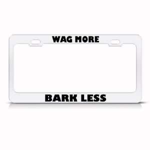  More Bark Less Animal Metal license plate frame Tag Holder Automotive