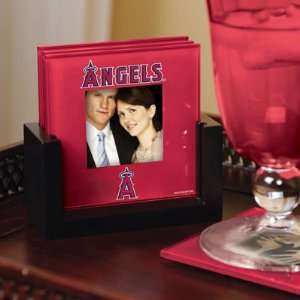  Los Angeles Angels Art Glass Photo Coaster Set Kitchen 