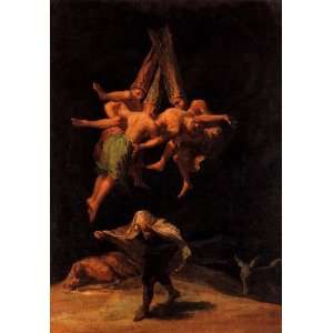   paintings   Francisco de Goya   24 x 34 inches   Flight of the witches