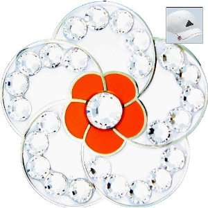 Bella Swarovski Crystal Golf Ball Marker & Hat Clip   Flowers 