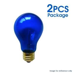   Watt, Medium Based, A19 Colored Bulb, Transparent Blue, Carded 2 Pack