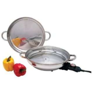   12 Inch Round Surgical Stainless Steel Electric Skillet 