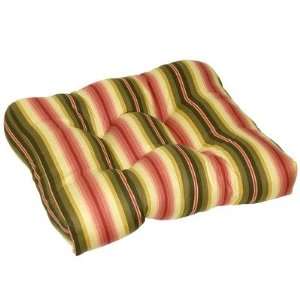  Oversized Windsor Stripe Chair Cushion in Chocolate (Set 